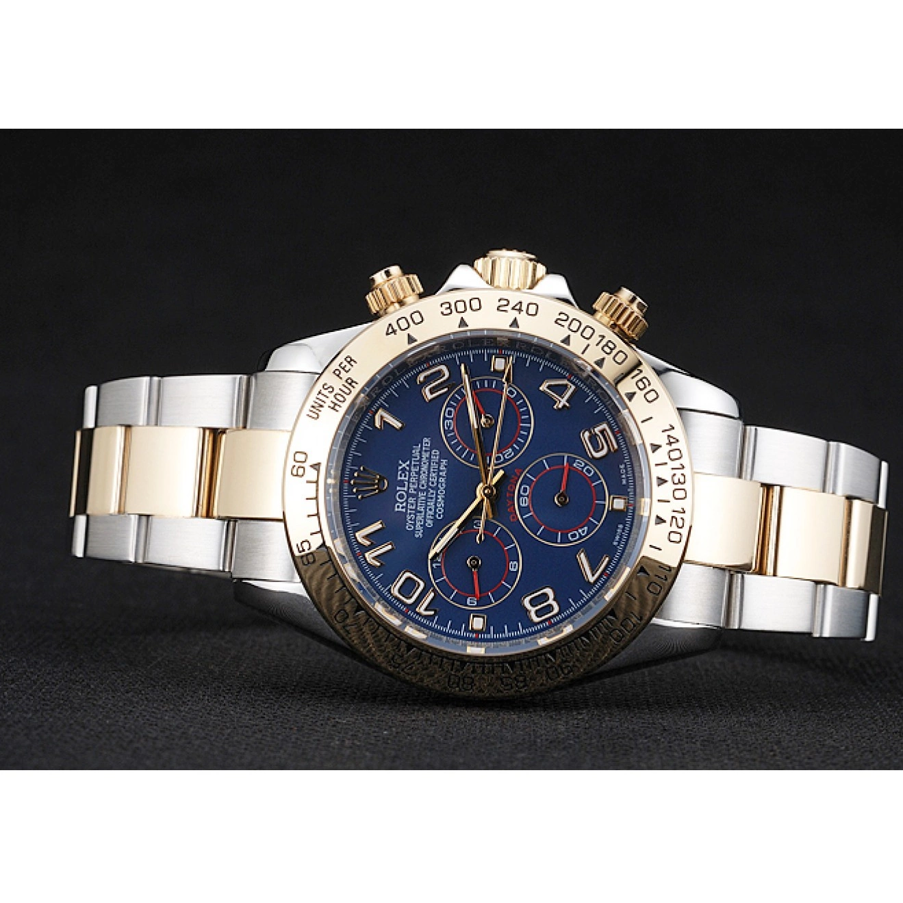 AAA Replica Watches Steel Tone Cosmograph Rolex 1454246 Blue Stainless Dial Bracelet Two Daytona 0710